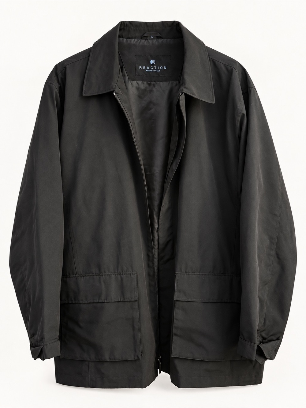 REACTION Kenneth Cole Black Zip-Front Jacket | XL